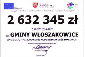 Podpisanie umowy na dofinansowanie przebudowy ul. Jana Otto i Podgórnej we Włoszakowicach