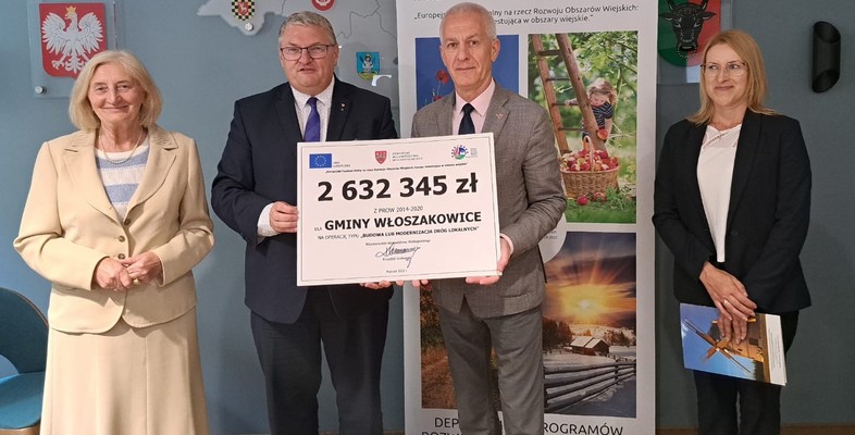 Podpisanie umowy na dofinansowanie przebudowy ul. Jana Otto i Podgórnej we Włoszakowicach